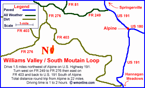 Williams Valley Map